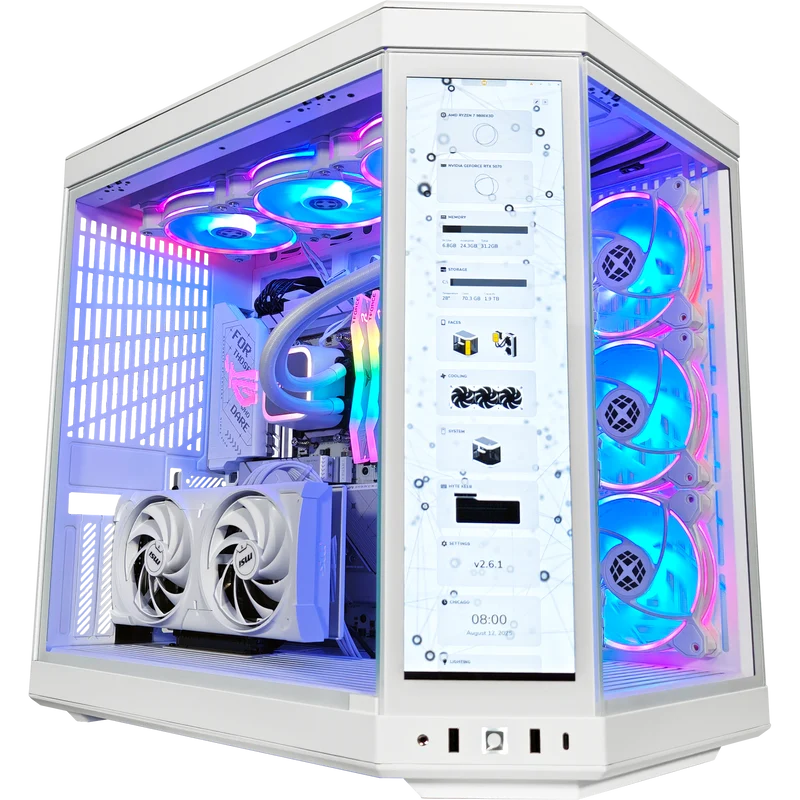 XOTIC PC Y70 Ghost Optimized Gaming PC, AMD Ryzen 7 9800X3D, NVIDIA GeForce RTX 5070, 32GB RAM, 2TB SSD