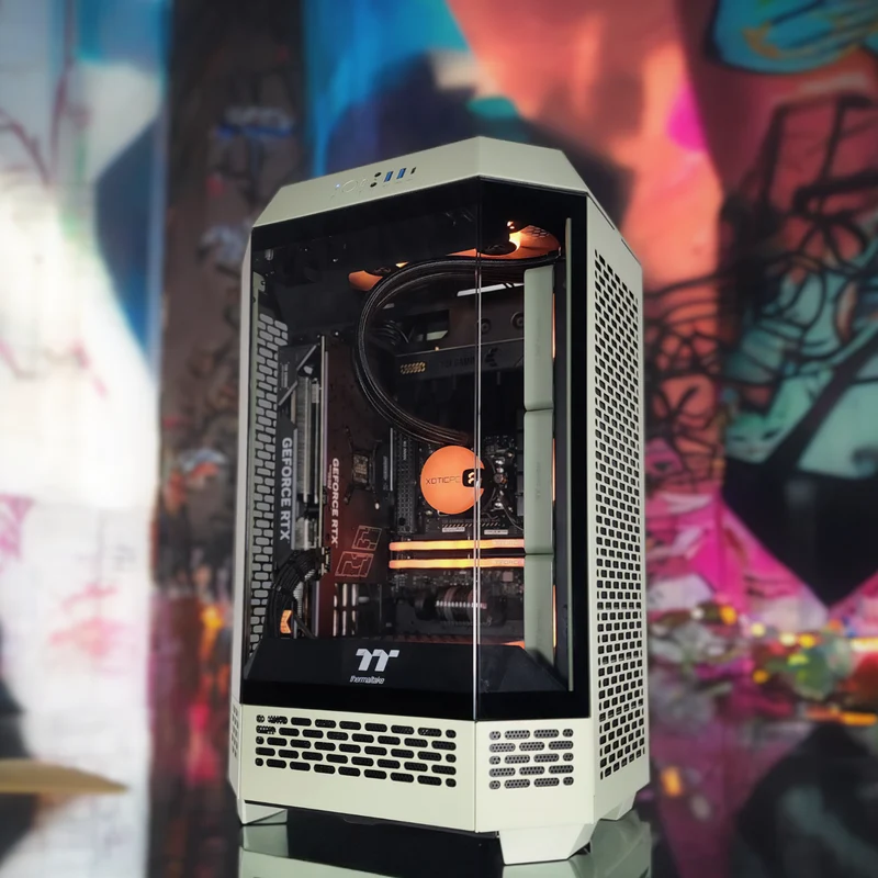 XOTIC PC BioHazard Tower 300 Optimized Gaming PC, AMD Ryzen 7 9700X, NVIDIA GeForce RTX 5070, 32GB RAM, 2TB SSD