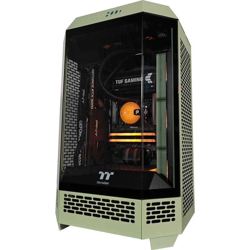 XOTIC PC BioHazard Tower 300 Optimized Gaming PC, AMD Ryzen 7 9700X, NVIDIA GeForce RTX 5070, 32GB RAM, 2TB SSD