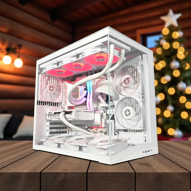 XOTIC PC O11D Mini Ghost Gaming PC, NVIDIA GeForce RTX 5060, Core Ultra 5 225F, 32GB DDR5, 2TB SSD
