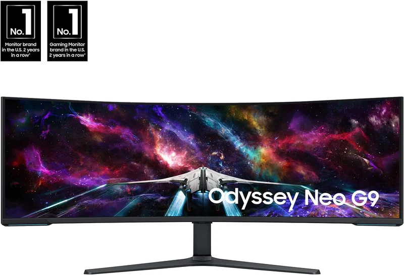 SAMSUNG Odyssey Neo G9 LS57CG952NNXZA - 57" Dual 4K UHD, Quantum Mini-LED, 7680 x 2160, 240Hz, Curved Gaming Monitor