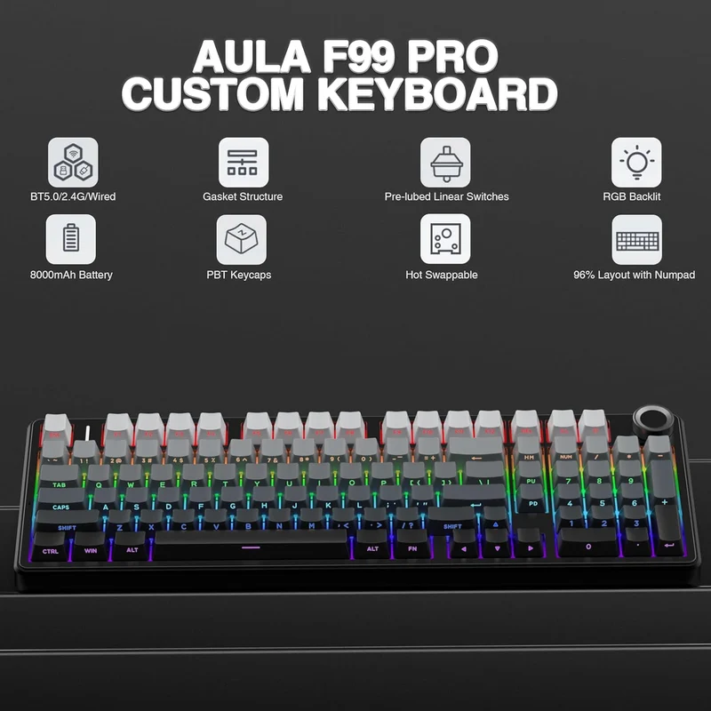 AULA F99 Pro Wireless Mechanical Gaming Keyboard