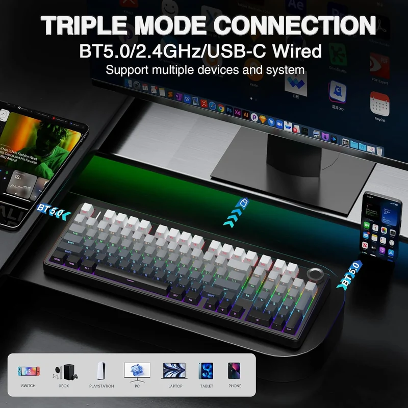 AULA F99 Pro Wireless Mechanical Gaming Keyboard