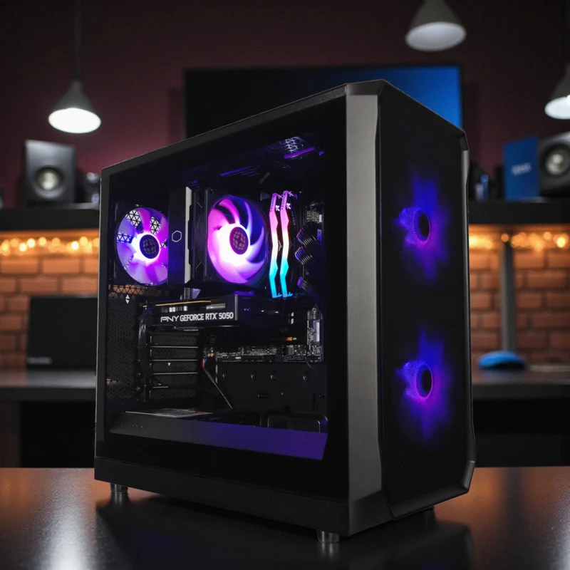 XOTIC PC Focus Essential Gaming PC, Intel Core Ultra 5 225F, NVIDIA GeForce RTX 5050, 32GB DDR5, 1TB SSD