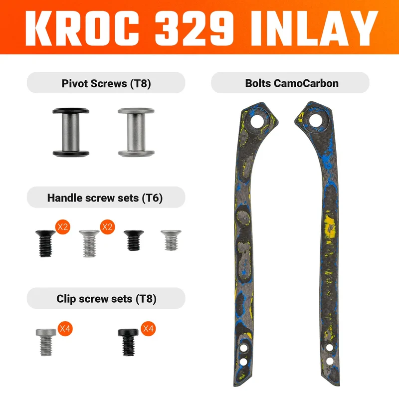 Kroc 329 Inlays | Bolts CamoCarbon - W0204