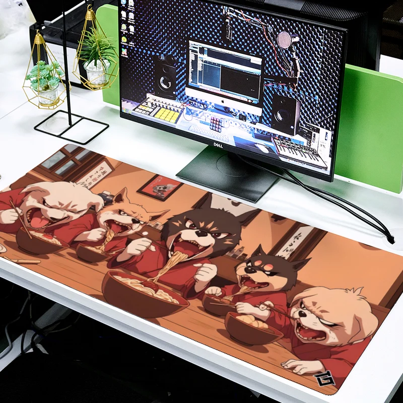 Tapis de Souris "CHIENS MÉCHANTS DANS UN RESTAURANT JAPONAIS"