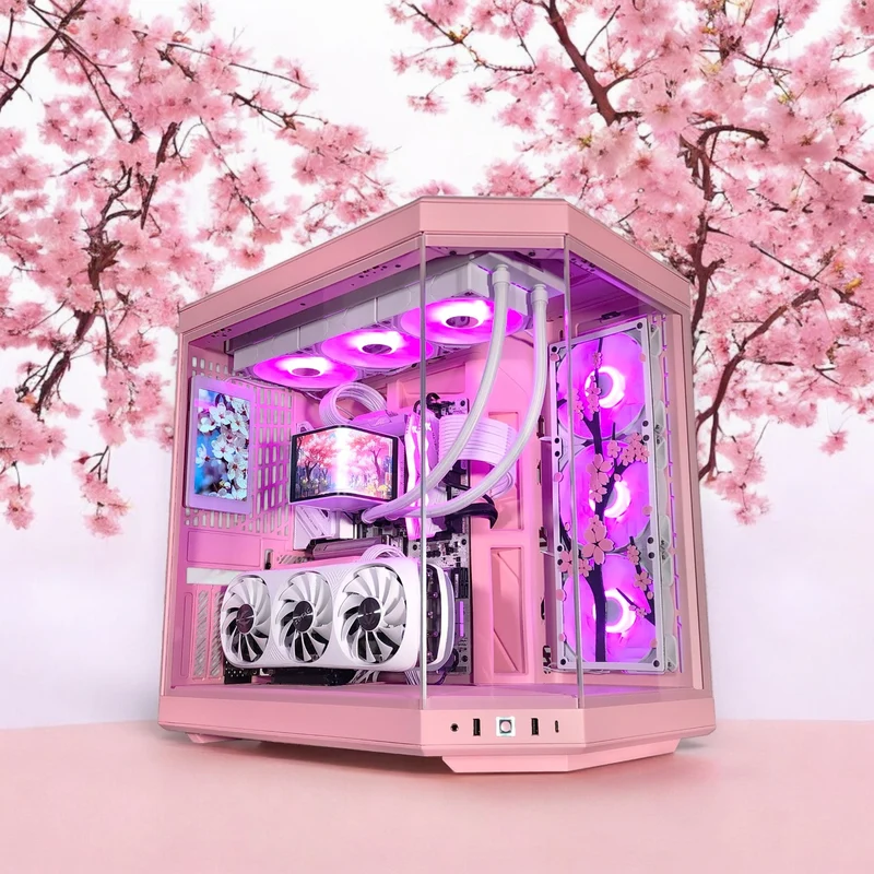 XOTIC PC Sakura Y70 Black Label Gaming PC, Up to Intel Core Ultra 9 285K, Up to NVIDIA GeForce RTX 5090, 32GB RAM, 2TB SSD