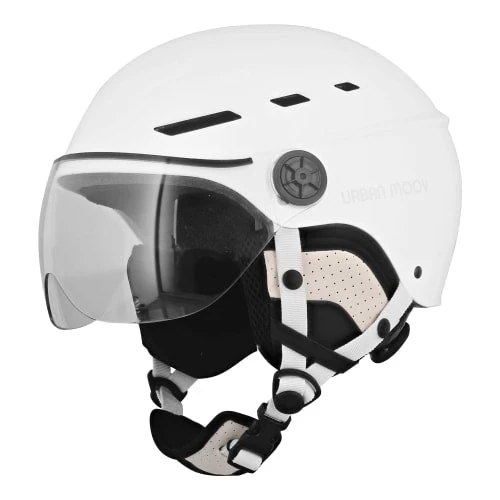 Casque VISOR - BLANC M (Casque de protection avec visière et oreillettes)