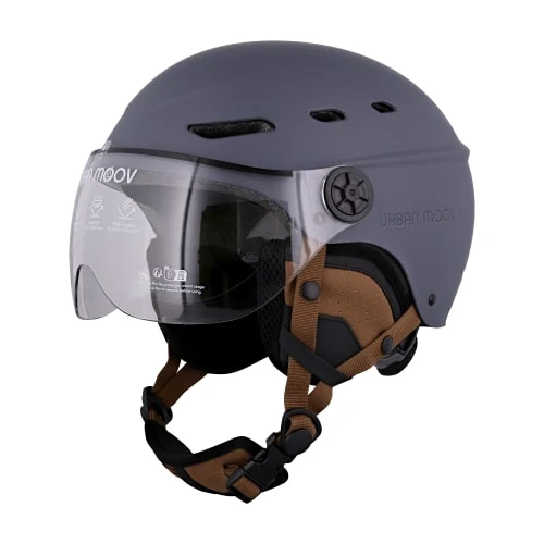 Casque VISOR - BLEU MARINE TAILLE M (Casque de protection avec visière et oreillettes)