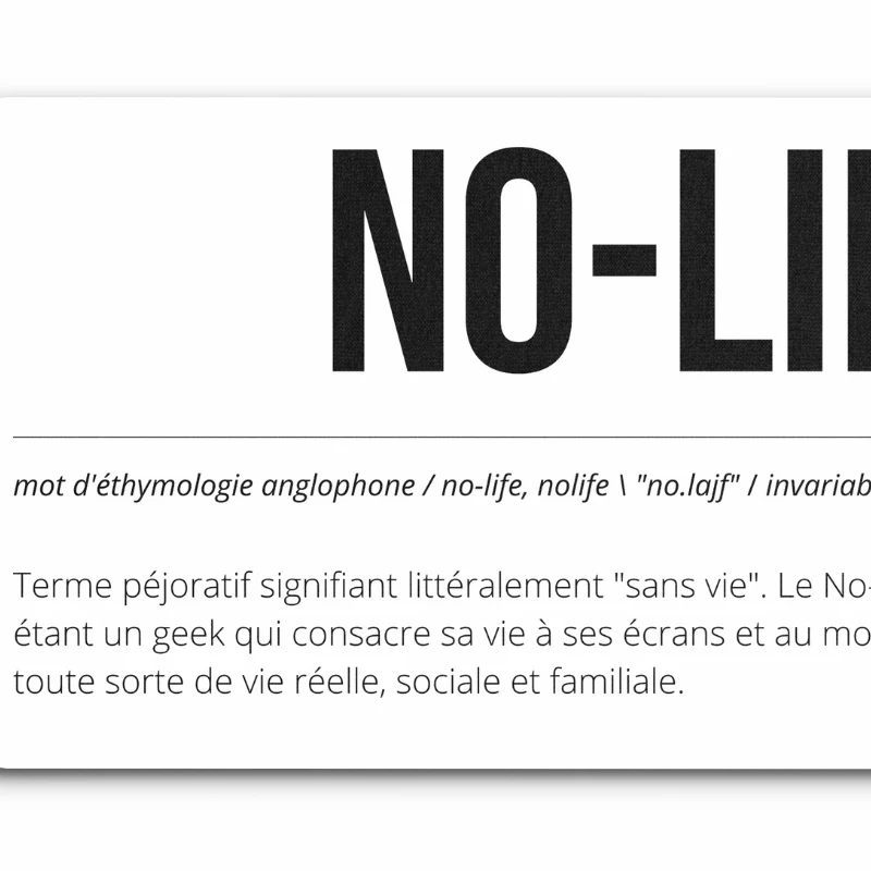 Tapis de Souris "NO LIFE"