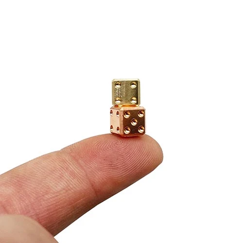 Little Pair-A-Dice Brass Dice Set