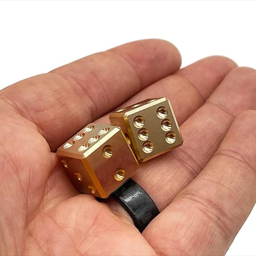 Pair-A-Dice Brass Dice Set
