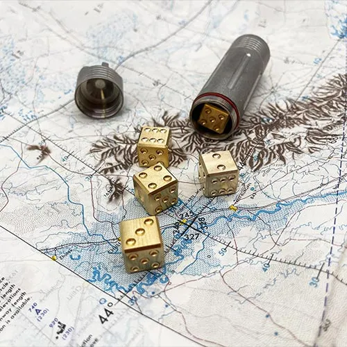 Pair-A-Dice Brass Dice Set