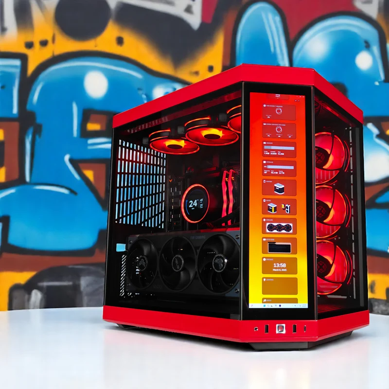 XOTIC PC Y70 Red Eye X3D Gaming PC, NVIDIA GeForce RTX 5080, Ryzen 7 9800X3D, 32GB DDR5, 2TB SSD