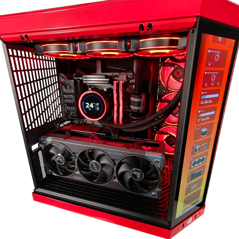 XOTIC PC Y70 Red Eye X3D Gaming PC, NVIDIA GeForce RTX 5080, Ryzen 7 9800X3D, 32GB DDR5, 2TB SSD