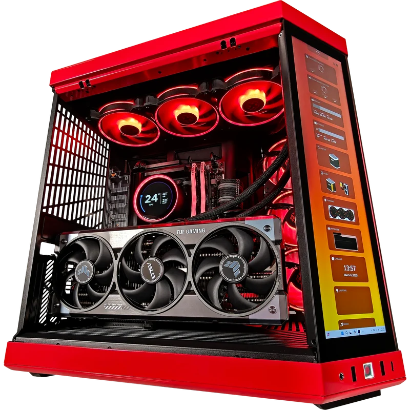 XOTIC PC Y70 Red Eye X3D Gaming PC, NVIDIA GeForce RTX 5080, Ryzen 7 9800X3D, 32GB DDR5, 2TB SSD