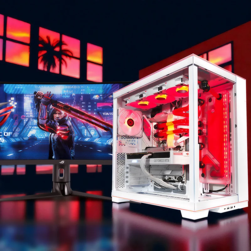 XOTIC PC EVO O11D Ghost Gaming PC, NVIDIA GeForce RTX 5080, Core Ultra 9 285K, 64GB DDR5, 4TB SSD