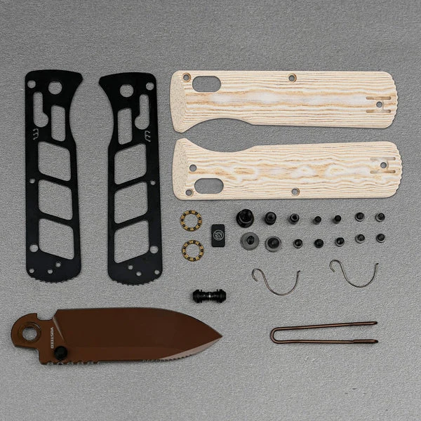 Vombat Handle Scales - Bamboo Micarta Sahara Drift