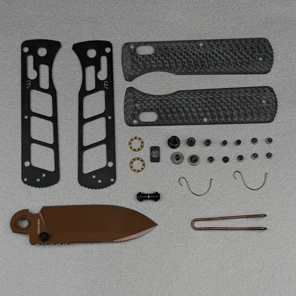 Vombat Handle Scales - Black Carbon Fiber