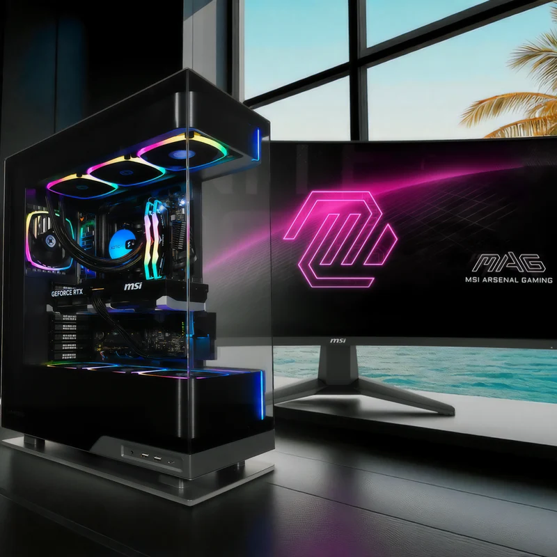 XOTIC PC Evolv X2 Gaming PC, NVIDIA GeForce RTX 5070 Ti, Ryzen 7 9700X, 32GB DDR5, 2TB SSD