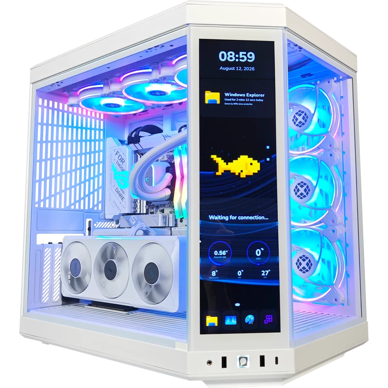 XOTIC PC Y70 Ghost Gaming PC, NVIDIA GeForce RTX 5070, Ryzen 7 9800X3D, 32GB DDR5, 2TB SSD