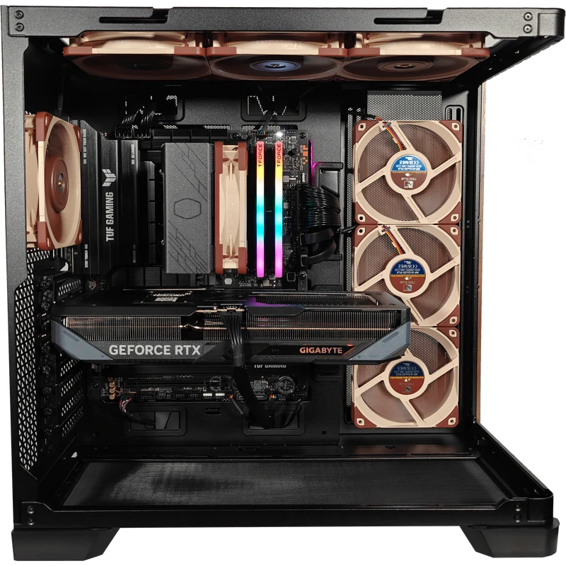 XOTIC PC C8 Wood Gaming PC, NVIDIA GeForce RTX 5070, Core Ultra 7 265K, 32GB DDR5, 2TB SSD