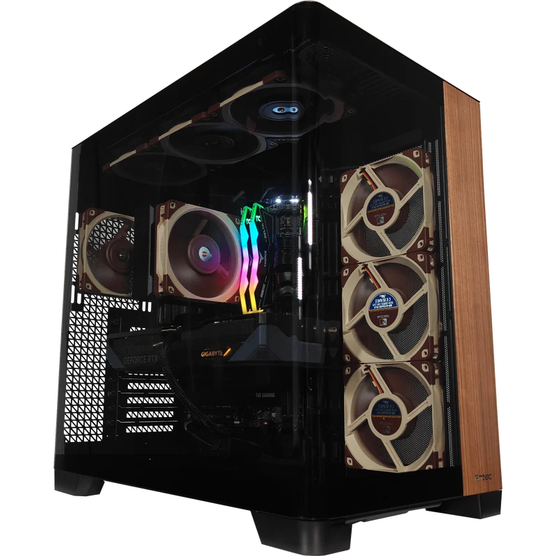 XOTIC PC C8 Wood Gaming PC, NVIDIA GeForce RTX 5070, Core Ultra 7 265K, 32GB DDR5, 2TB SSD