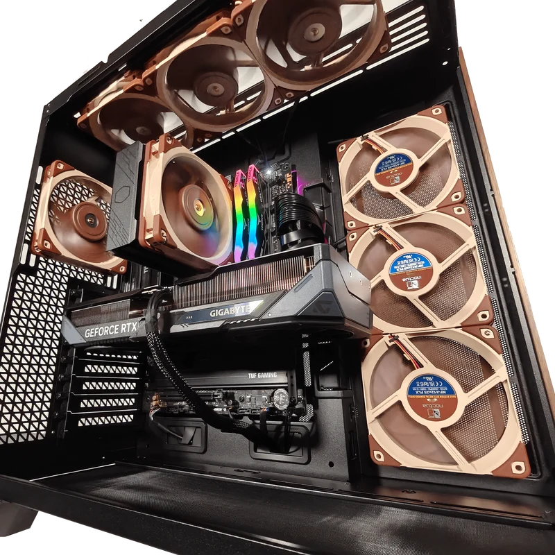XOTIC PC C8 Wood Gaming PC, NVIDIA GeForce RTX 5070, Core Ultra 7 265K, 32GB DDR5, 2TB SSD