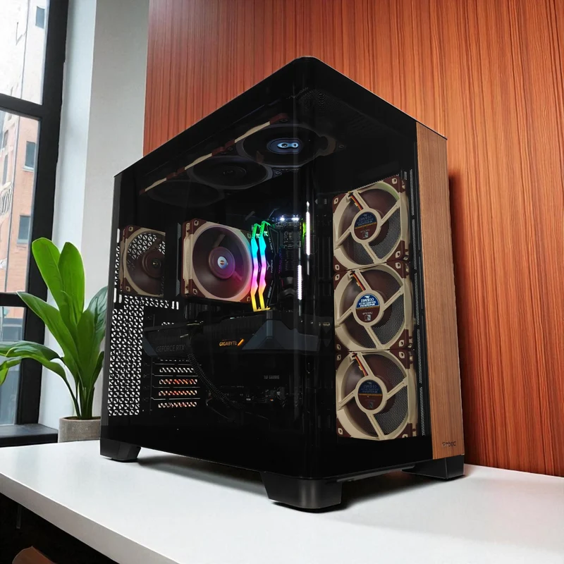 XOTIC PC C8 Wood Gaming PC, NVIDIA GeForce RTX 5070, Core Ultra 7 265K, 32GB DDR5, 2TB SSD