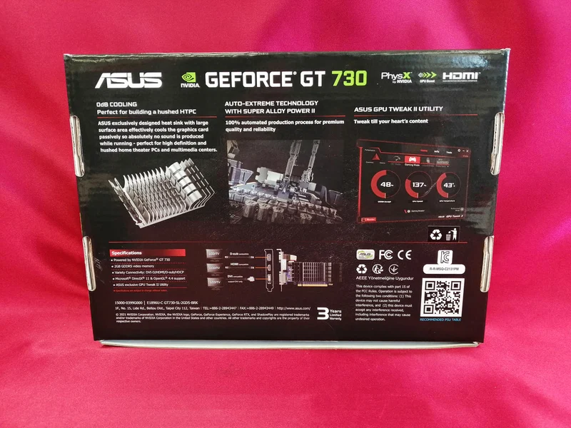 Carte graphique ASUS GT730-SL-2GD5-BRK