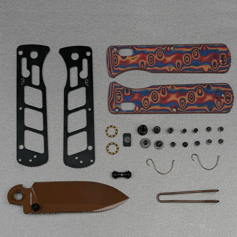 Vombat Handle Scales - Raindrop Micarta