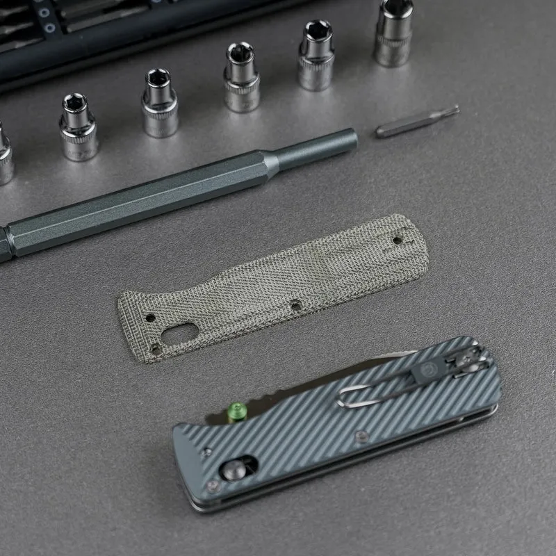 Vombat Handle Scales - Green Norplex UltreX™ Micarta