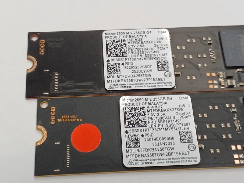 Kit de 2 SSD MICRON M.2 NVME 256 Go MTFDKBA256TGW