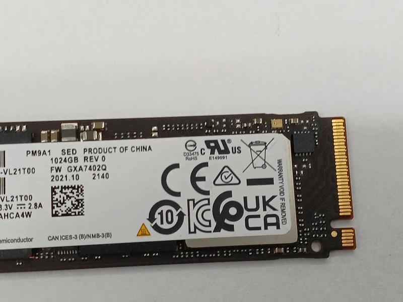 SAMSUNG M.2 NVME 2280 1TB MZ-VL21T00