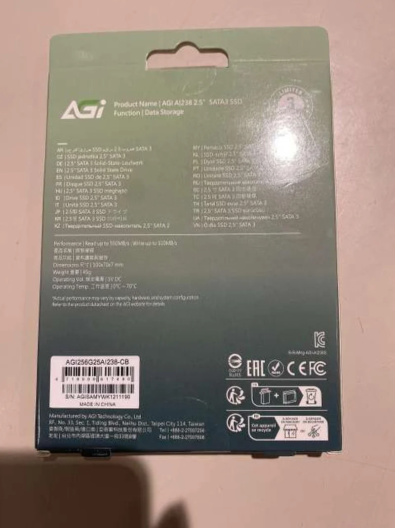 AGI SSD 251GB-500GB AGI256G25A