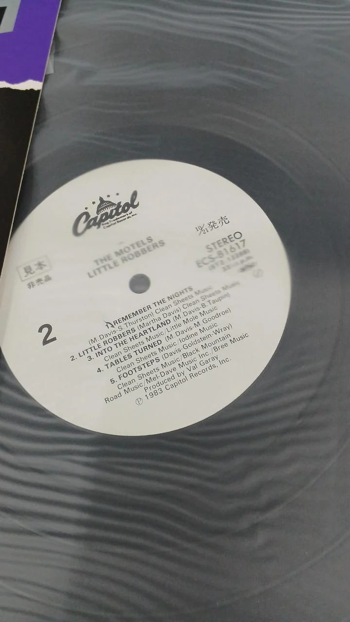 Toshiba Sample Item Unused Record THE MOTELS