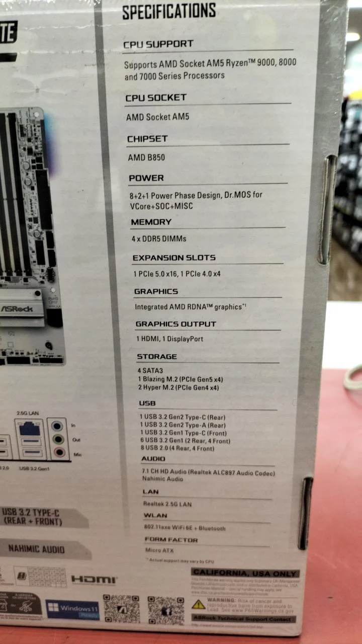 Carte mère ASROCK 8850M PRO RS WIFI