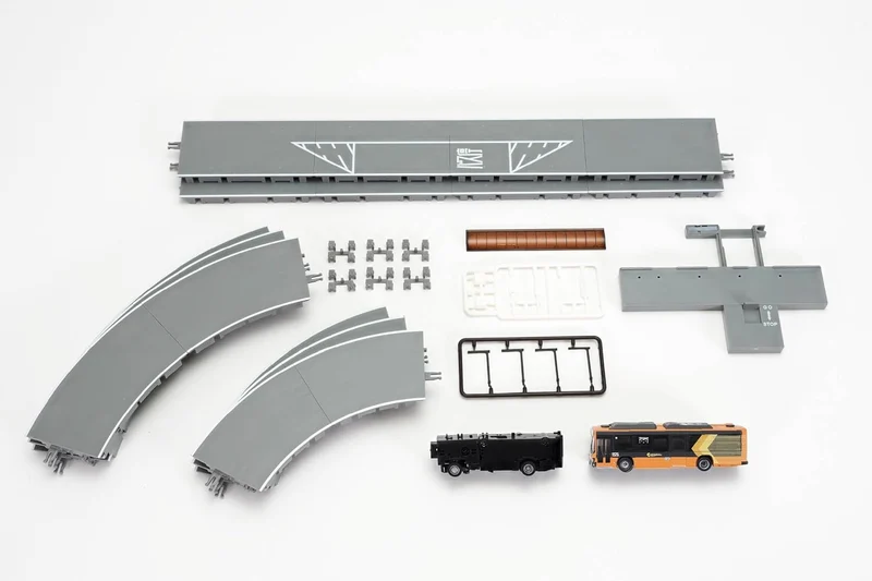 TOMYTEC 339168 (Échelle N) Coffret de base A6 du système de roulement de la collection de bus (Hino Blue Ribbon Hybrid Osaka Metro Imazato Liner BRT Specification)