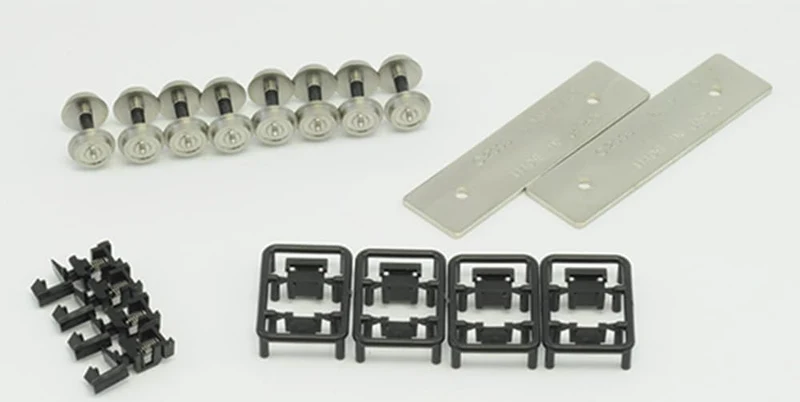 TOMYTEC 342083 (Échelle N) Ensemble de pièces roulantes Tetsucolle TT-05 (Diamètre des roues 6 mm pour 2 voitures, noir)