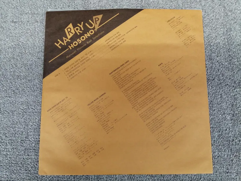 Disque Haruomi Hosono HARRY UP HOSONO