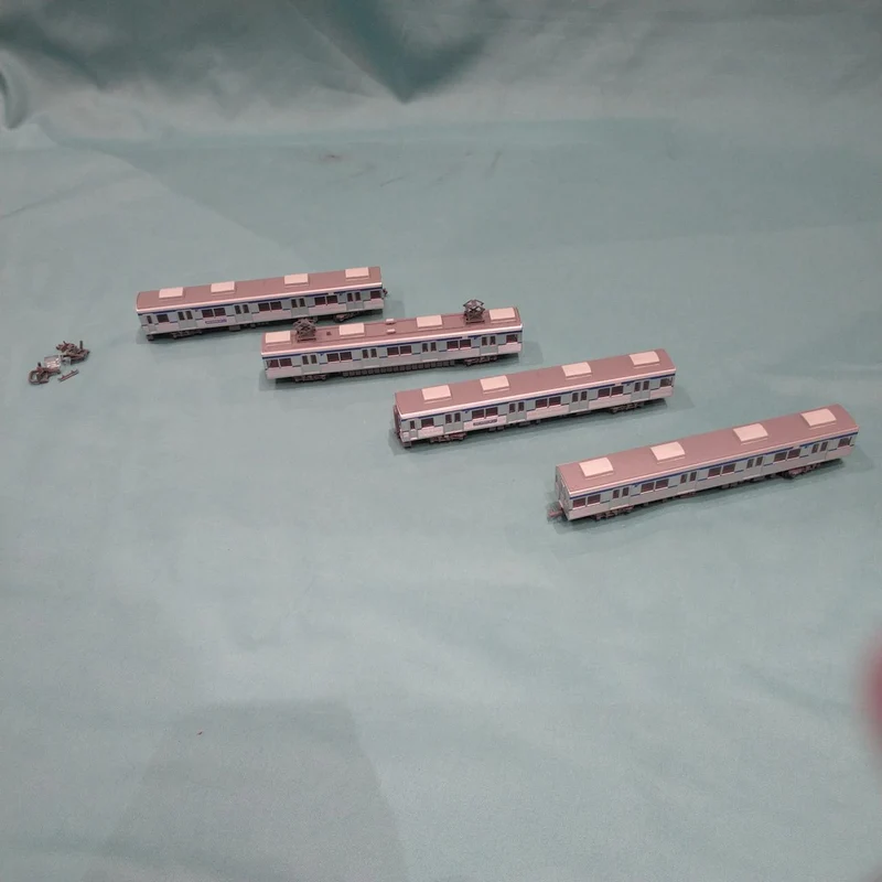Coffret de 4 voitures de train ancien de la ligne ferroviaire rapide Senboku série 3000 de TOMYTEC