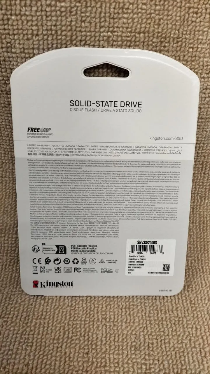 SSD KINGSTON TECHNOLOGY SNV3S/2000G
