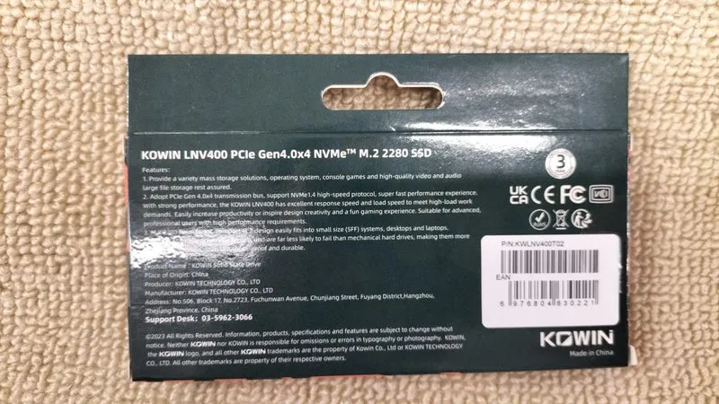 SSD KOWIN KWLNV400T02