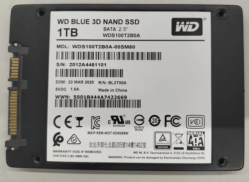 WD SSD(1TB) WDS100T2B0A-00SM50