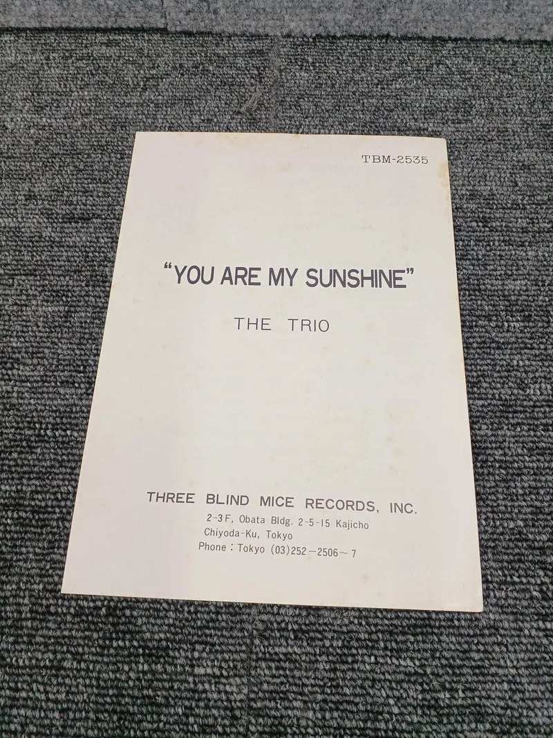 TROIS SOURIS AVEUGLE LE TRIO - TU ES MON SOLEIL TBM-2535