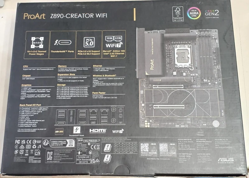 ASUS Motherboard PROART Z890-CREATOR WIFI