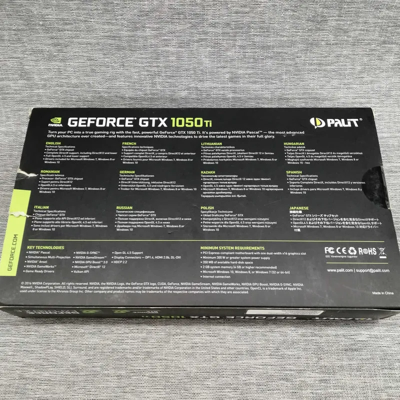 Carte graphique PALIT GTX1050TI 4 Go