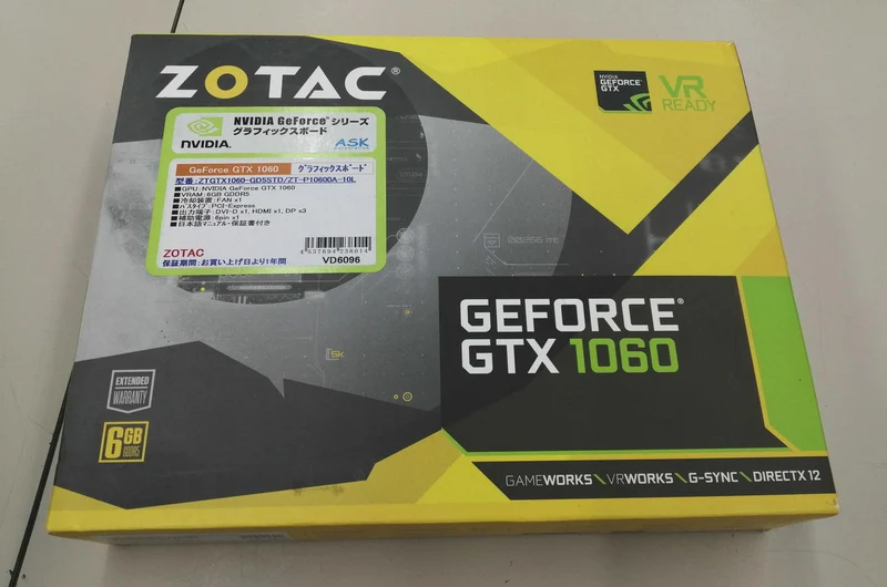 ZOTAC Graphics Board: ZTGTX1060-GD5STD