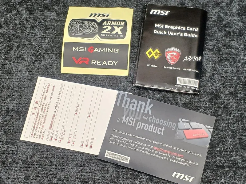 MSI Graphics Card: GTX 1060 ARMOR 6G OC