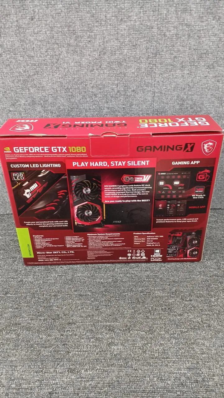 MSI Graphics Board: GEFORCE GTX1080 GAMING X 8G